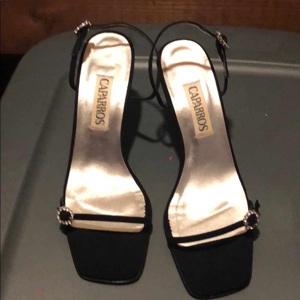 Black, strap, high heels. Great for the holidays